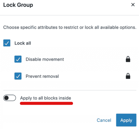 vue rapprochée du bloc modal de verrouillage