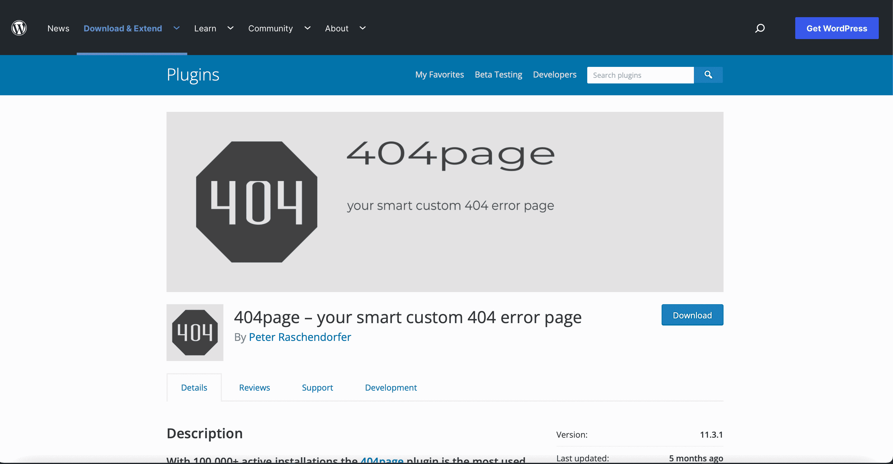 plugin 404 pages