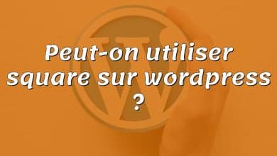 Peut-on utiliser square sur wordpress ?