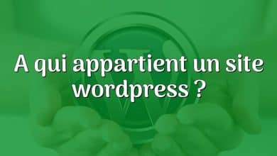 A qui appartient un site wordpress ?
