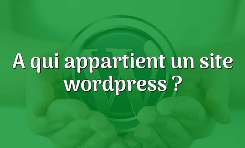 A qui appartient un site wordpress ?