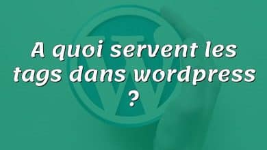 A quoi servent les tags dans wordpress ?