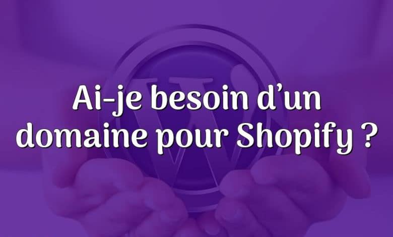 Ai-je besoin d’un domaine pour Shopify ?