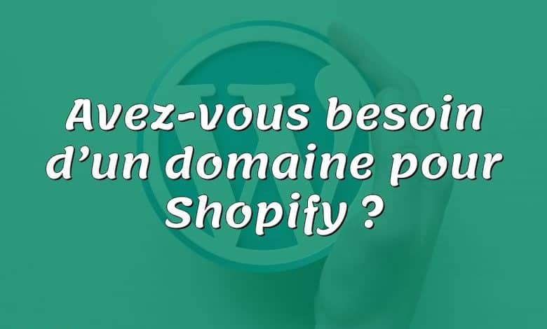 Avez-vous besoin d’un domaine pour Shopify ?