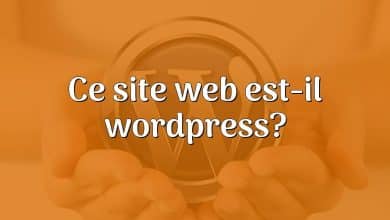 Ce site web est-il wordpress?
