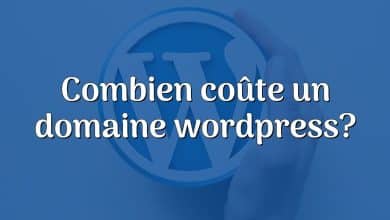 Combien coûte un domaine wordpress?