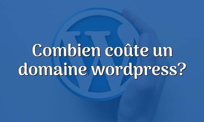 Combien coûte un domaine wordpress?