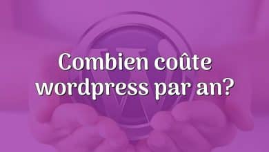 Combien coûte wordpress par an?