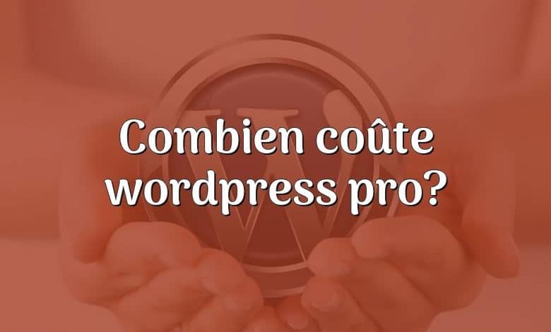 Combien coûte wordpress pro?