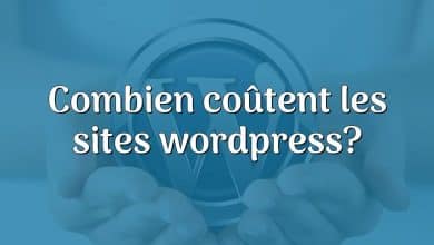 Combien coûtent les sites wordpress?