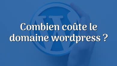 Combien coûte le domaine wordpress ?