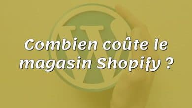 Combien coûte le magasin Shopify ?