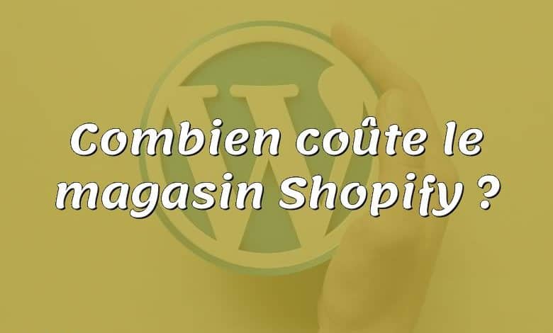 Combien coûte le magasin Shopify ?