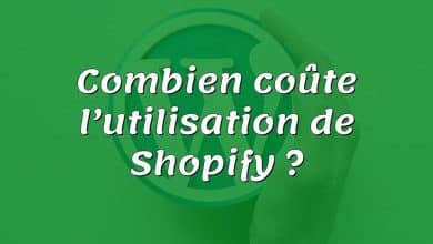 Combien coûte l’utilisation de Shopify ?