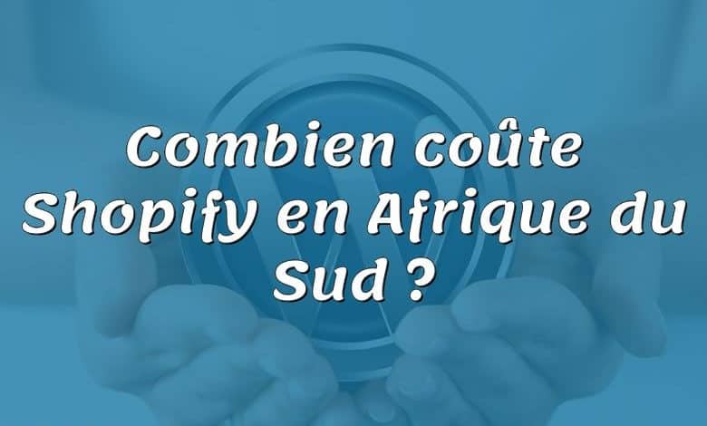 Combien coûte Shopify en Afrique du Sud ?