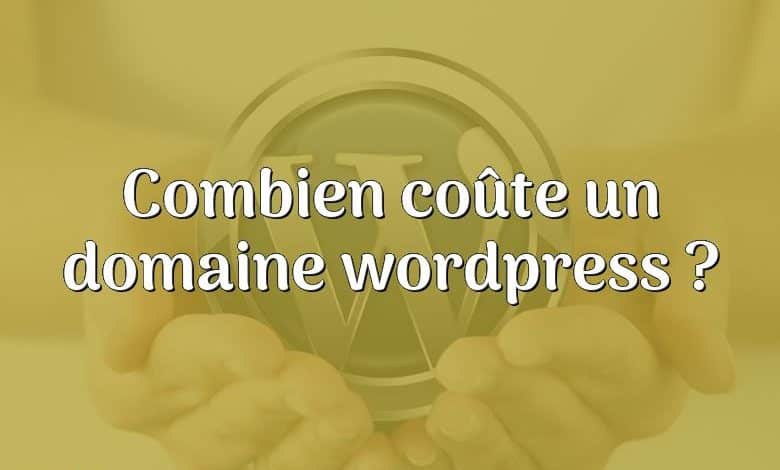 Combien coûte un domaine wordpress ?