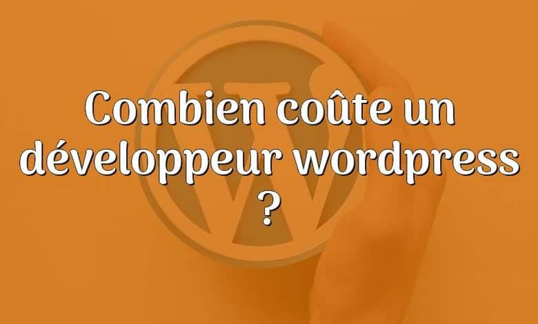 Combien coûte un développeur wordpress ?