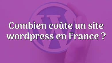 Combien coûte un site wordpress en France ?