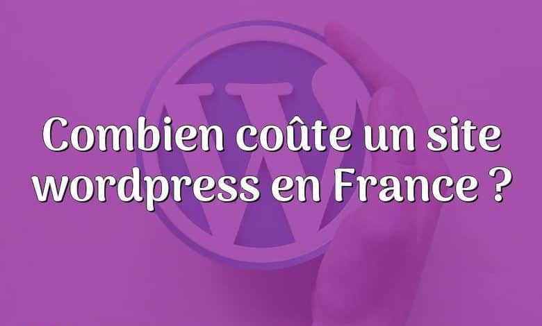 Combien coûte un site wordpress en France ?