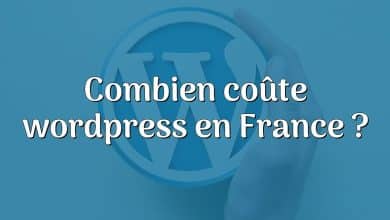 Combien coûte wordpress en France ?