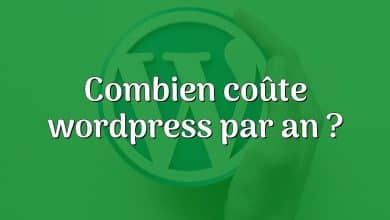 Combien coûte wordpress par an ?