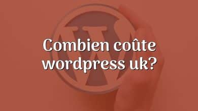 Combien coûte wordpress uk?