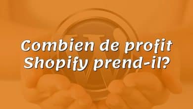 Combien de profit Shopify prend-il?