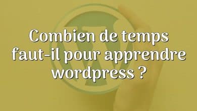 Combien de temps faut-il pour apprendre wordpress ?