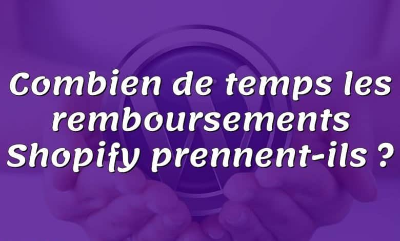 Combien de temps les remboursements Shopify prennent-ils ?