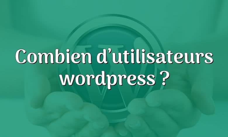 Combien d’utilisateurs wordpress ?