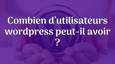 Combien d’utilisateurs wordpress peut-il avoir ?