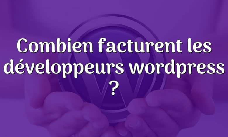 Combien facturent les développeurs wordpress ?