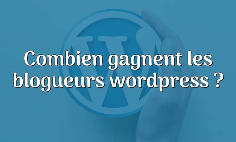 Combien gagnent les blogueurs wordpress ?