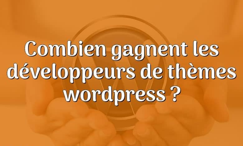 Combien gagnent les développeurs de thèmes wordpress ?