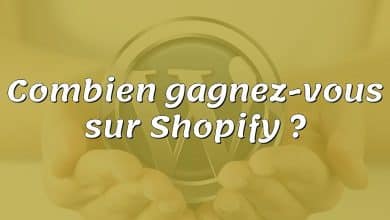 Combien gagnez-vous sur Shopify ?