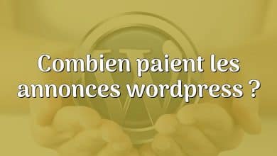 Combien paient les annonces wordpress ?