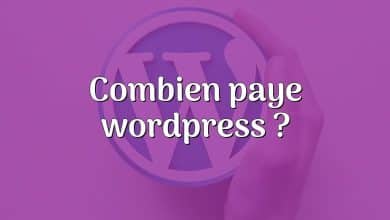 Combien paye wordpress ?