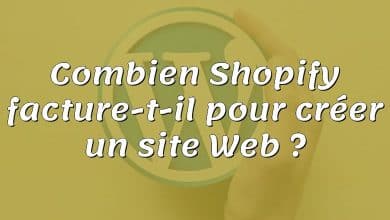 Combien Shopify facture-t-il pour créer un site Web ?