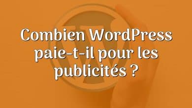 Combien WordPress paie-t-il pour les publicités ?