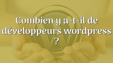 Combien y a-t-il de développeurs wordpress ?