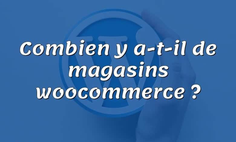 Combien y a-t-il de magasins woocommerce ?