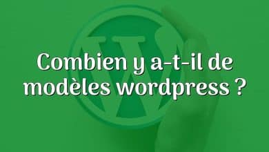 Combien y a-t-il de modèles wordpress ?