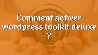 Comment activer wordpress toolkit deluxe ?