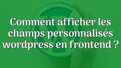 Comment afficher les champs personnalisés wordpress en frontend ?