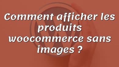 Comment afficher les produits woocommerce sans images ?