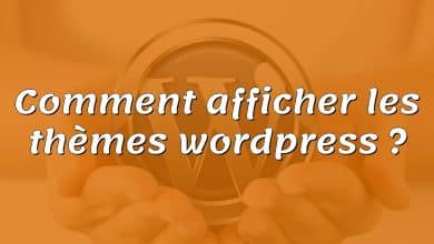 Comment afficher les thèmes wordpress ?