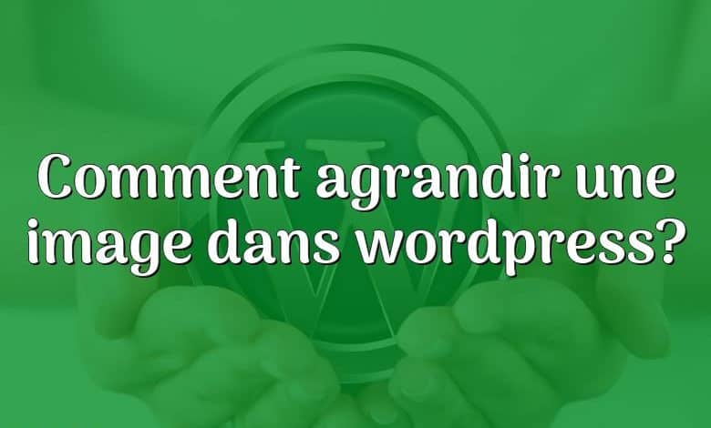 Comment agrandir une image dans wordpress?