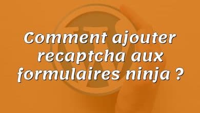 Comment ajouter recaptcha aux formulaires ninja ?