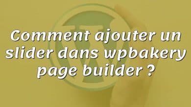 Comment ajouter un slider dans wpbakery page builder ?