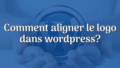 Comment aligner le logo dans wordpress?